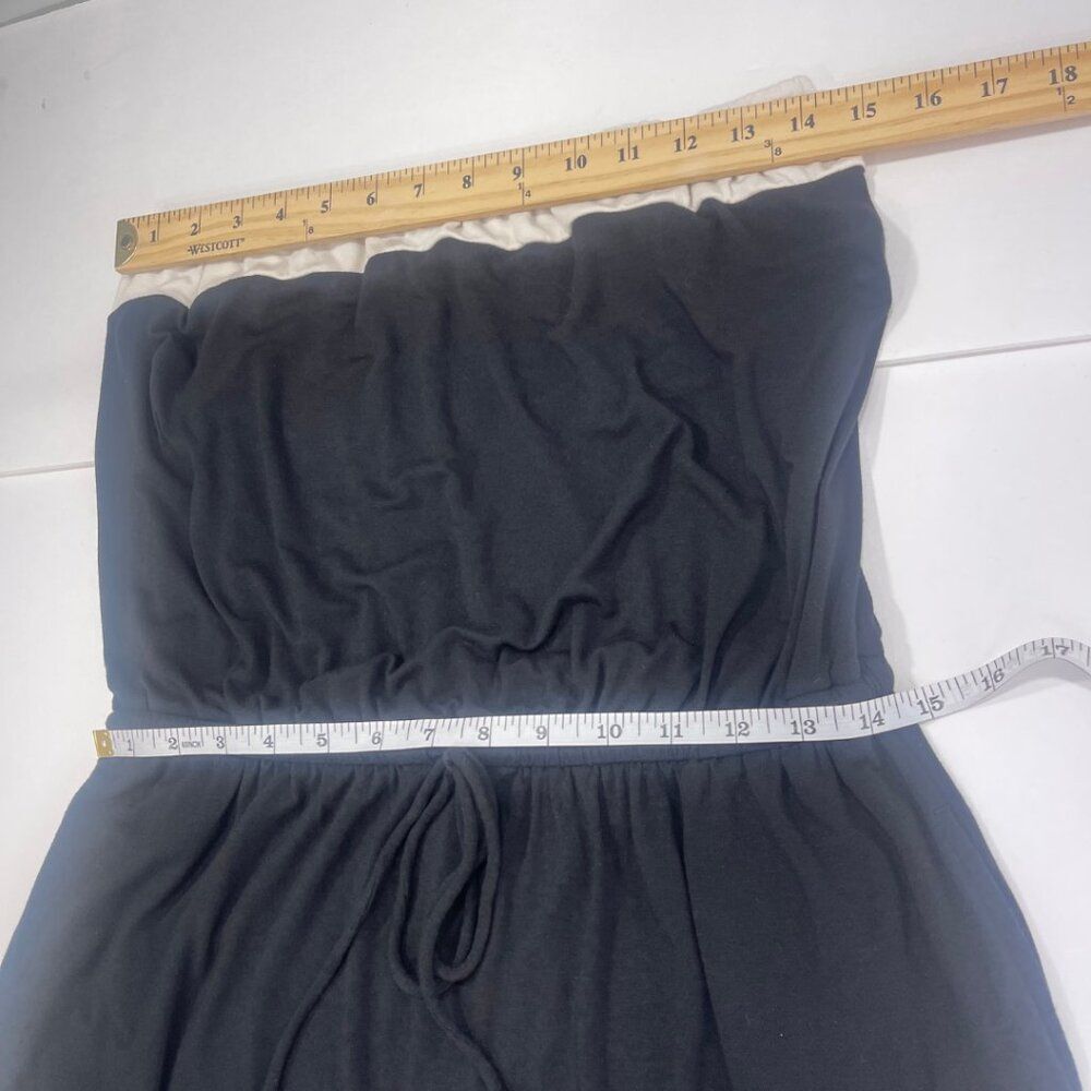Women's Maxi Strapless Dress Black and White Size Medium - Picture 8 of 11